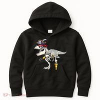 Halloween Skeleton TRex Dinosaur Pirate Trick Or Treat Kids Hoodie thumb 0
