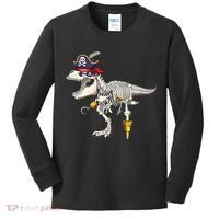 Halloween Skeleton TRex Dinosaur Pirate Trick Or Treat Kids Long Sleeve Shirt thumb 0