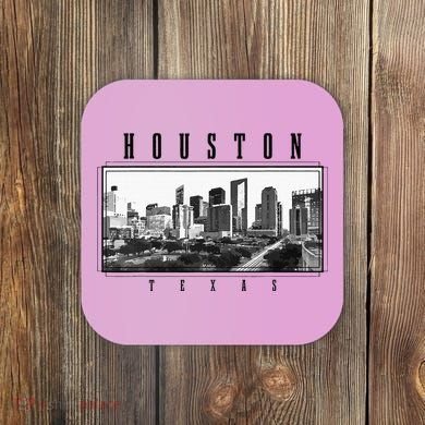 Houston Skyline Texas Pride Vintage Houston Coaster