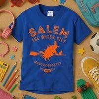 Halloween Salem The Witch City Kids T-Shirt thumb 3