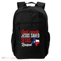 Home State Texas Pride God Made Jesus Saved Texas Raised Backpack thumb 0