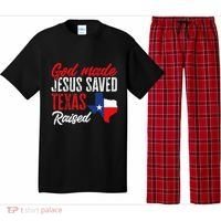 Home State Texas Pride God Made Jesus Saved Texas Raised Pajama Set thumb 0