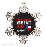 Home State Texas Pride God Made Jesus Saved Texas Raised Ornament thumb 0