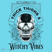 Halloween Skull Tarot Card Thick Thighs And Witchy Vibes Gift Button thumb 1