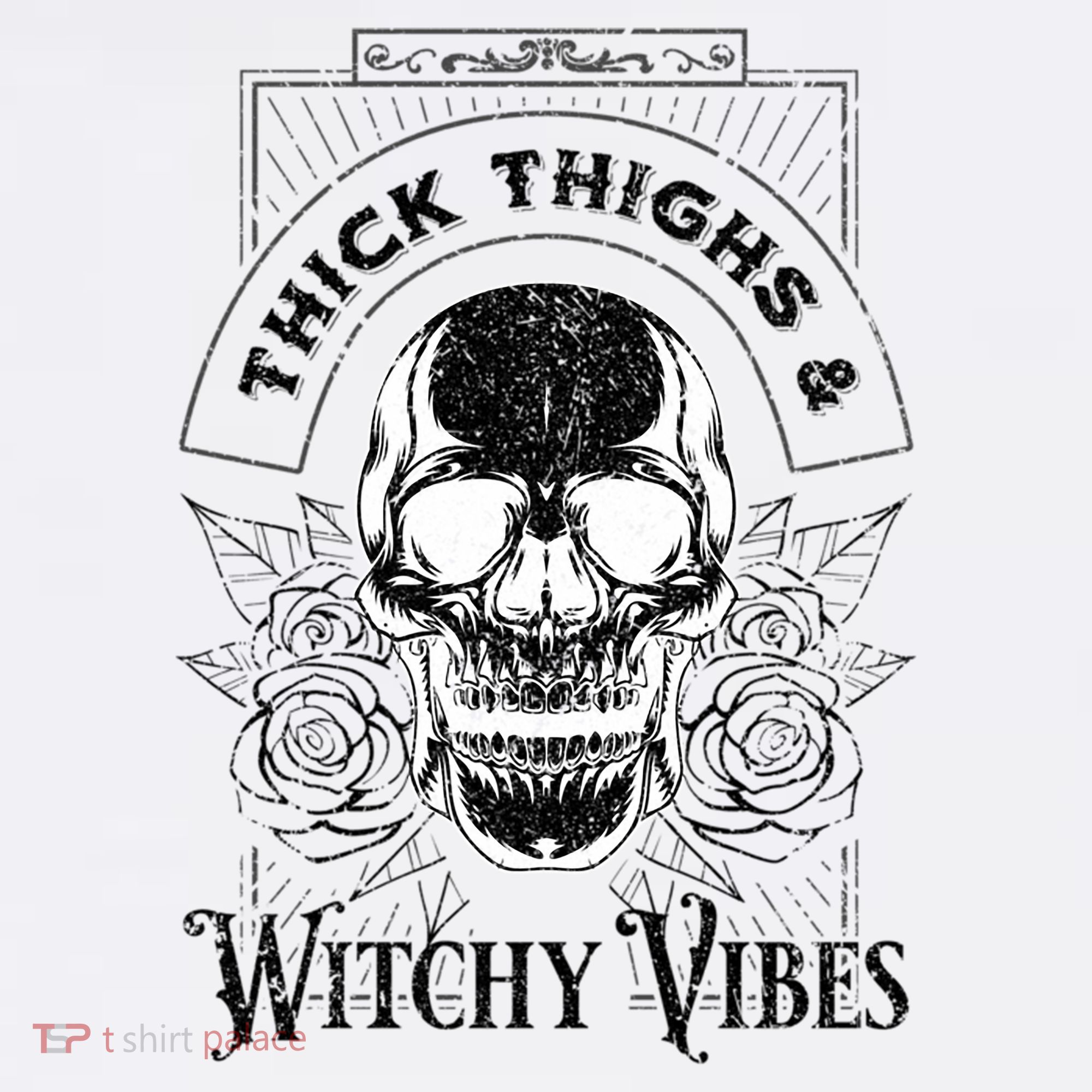 Halloween Skull Tarot Card Thick Thighs And Witchy Vibes Gift Mousepad
