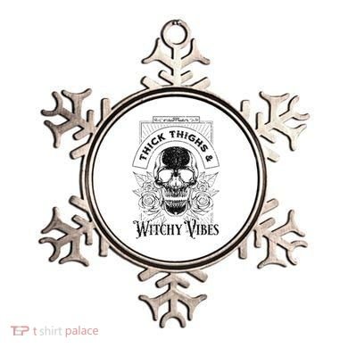 Halloween Skull Tarot Card Thick Thighs And Witchy Vibes Gift Ornament