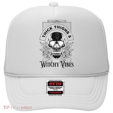 Halloween Skull Tarot Card Thick Thighs And Witchy Vibes Gift Hat