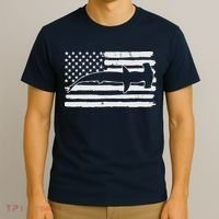 Hammerhead Shark USA Flag 4th Of July Fourth Vintage T-Shirt thumb 3