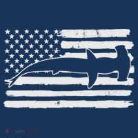 Hammerhead Shark USA Flag 4th Of July Fourth Vintage T-Shirt thumb 7