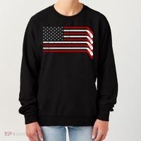 Hockey Stick USA American Flag Women's Sweatshirt thumb 0