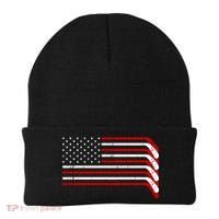 Hockey Stick USA American Flag Beanie thumb 0