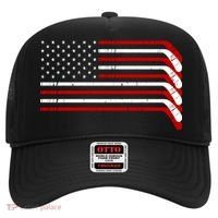 Hockey Stick USA American Flag Hat thumb 0