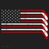 Hockey Stick USA American Flag Hat thumb 2