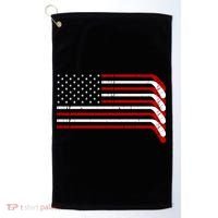 Hockey Stick USA American Flag Golf Towel thumb 0
