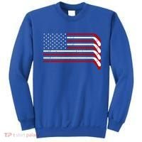 Hockey Stick USA American Flag Sweatshirt thumb 0