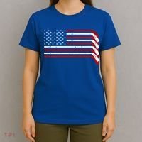 Hockey Stick USA American Flag T-Shirt thumb 4