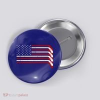Hockey Stick USA American Flag Button thumb 0