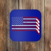 Hockey Stick USA American Flag Coaster thumb 0