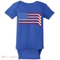 Hockey Stick USA American Flag Baby Bodysuit thumb 0