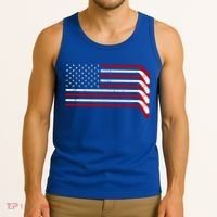 Hockey Stick USA American Flag Tank Top thumb 3