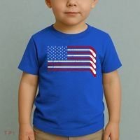 Hockey Stick USA American Flag Toddler T-Shirt thumb 2