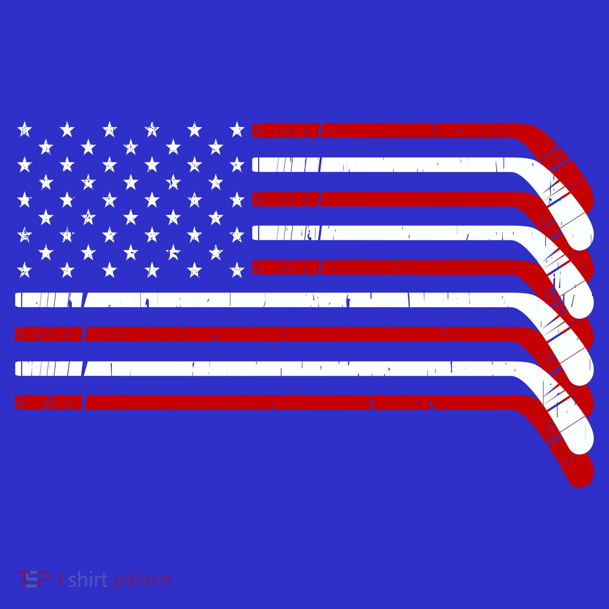 Hockey Stick USA American Flag Visor