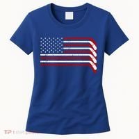 Hockey Stick USA American Flag Women's T-Shirt thumb 0