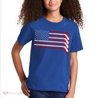 Hockey Stick USA American Flag Kids T-Shirt thumb 2