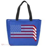 Hockey Stick USA American Flag Tote Bag thumb 0