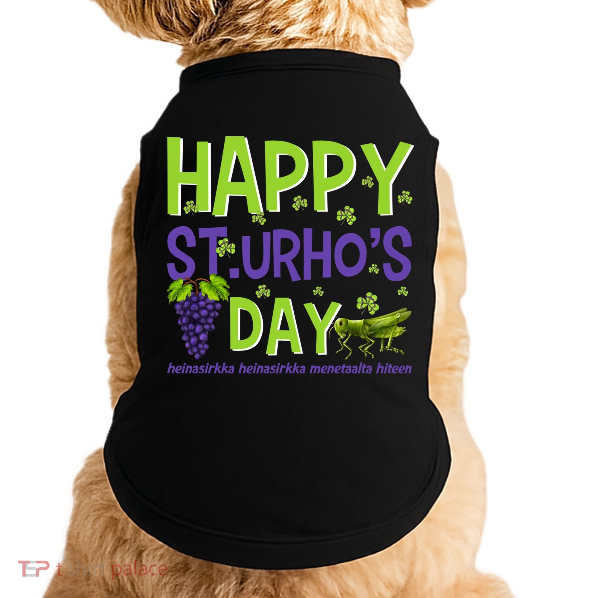 Happy St Urho's Day Funny Cool Gift Doggie Tank