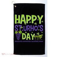 Happy St Urho's Day Funny Cool Gift Golf Towel thumb 0