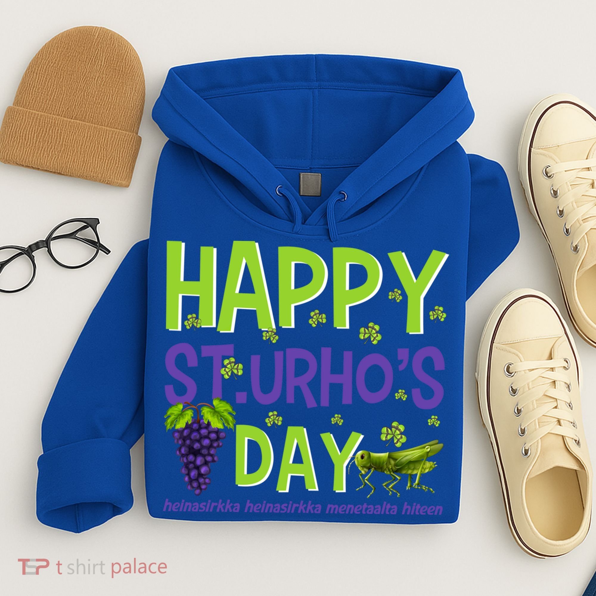 Happy St Urho's Day Funny Cool Gift Hoodie