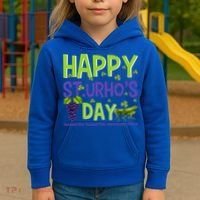 Happy St Urho's Day Funny Cool Gift Kids Hoodie thumb 3