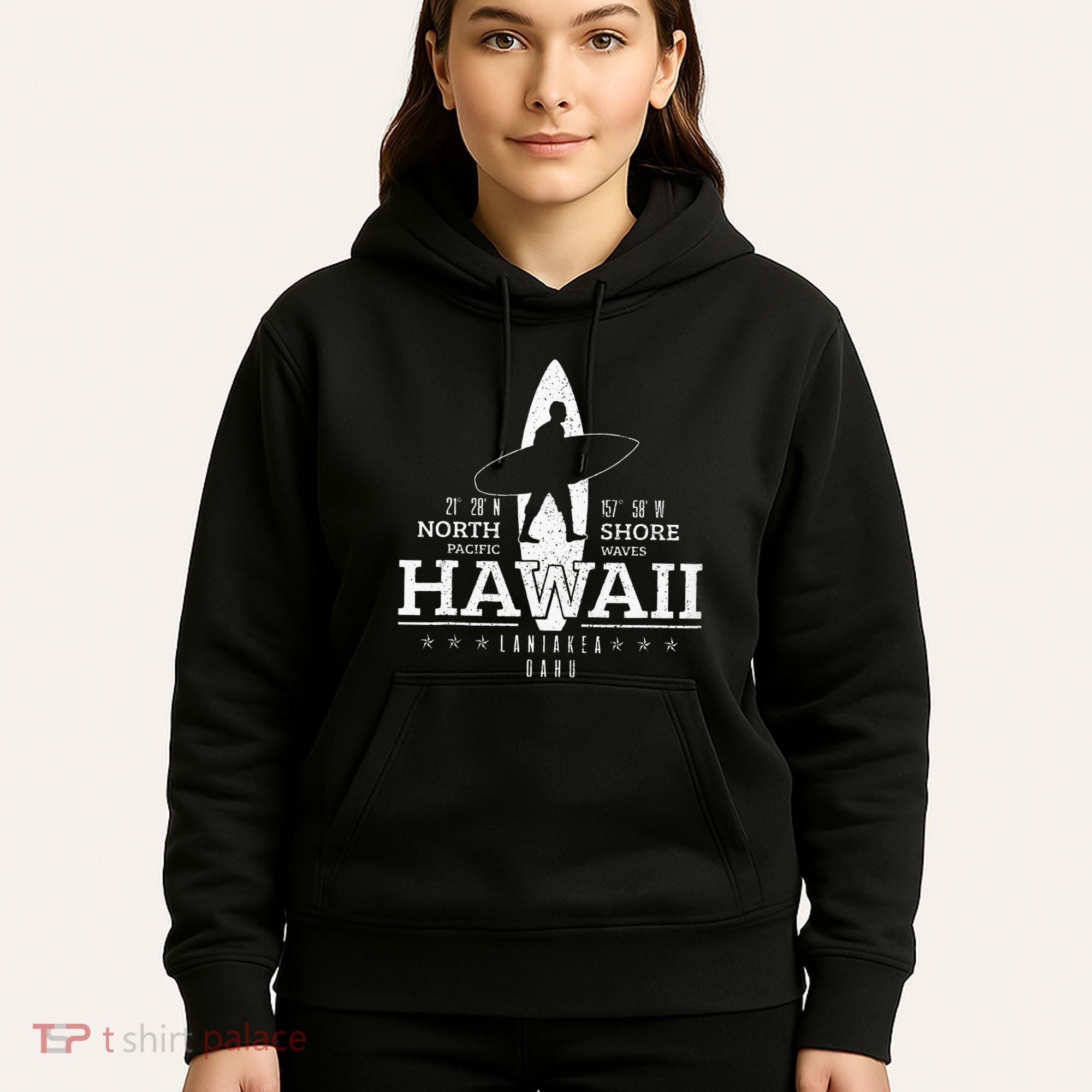 Hawaii Surfing Uaho Beach North Shore Surf Surfer Gift Hoodie
