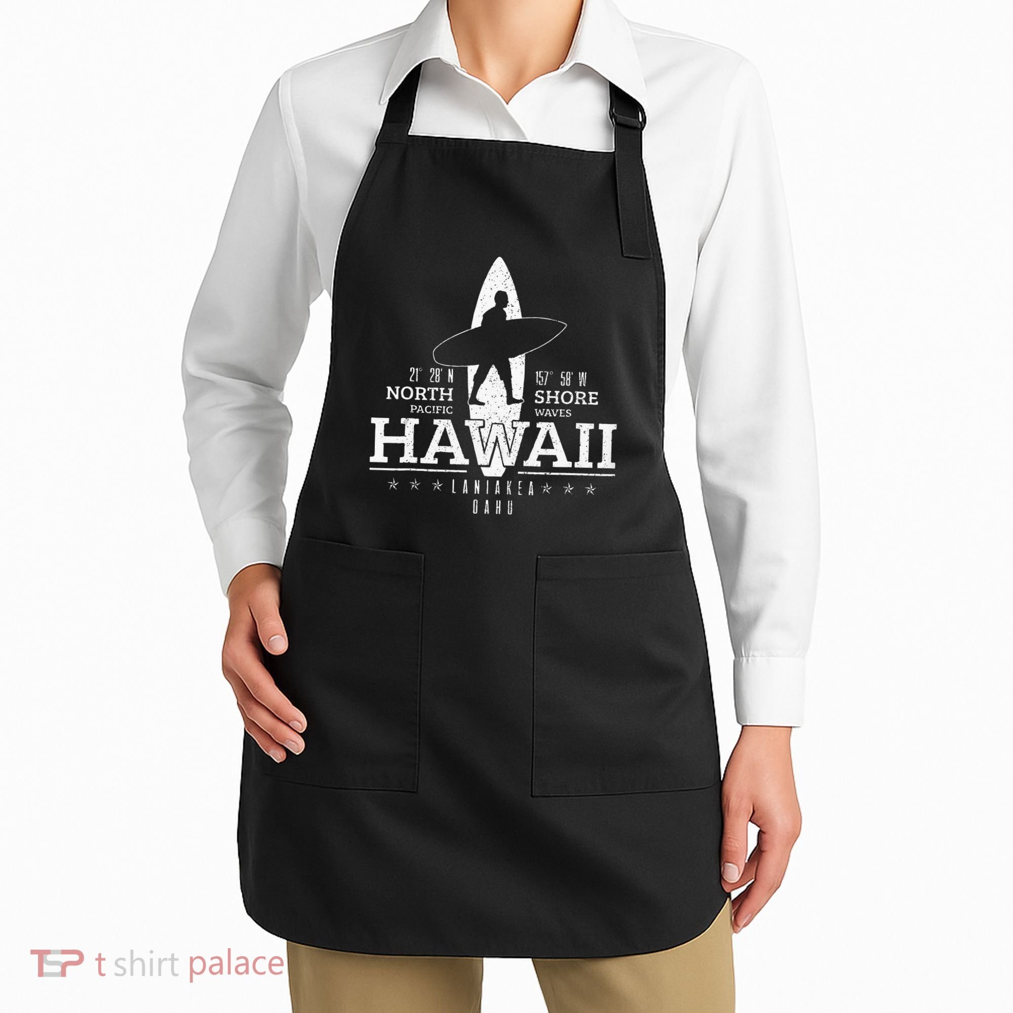 Hawaii Surfing Uaho Beach North Shore Surf Surfer Gift Apron