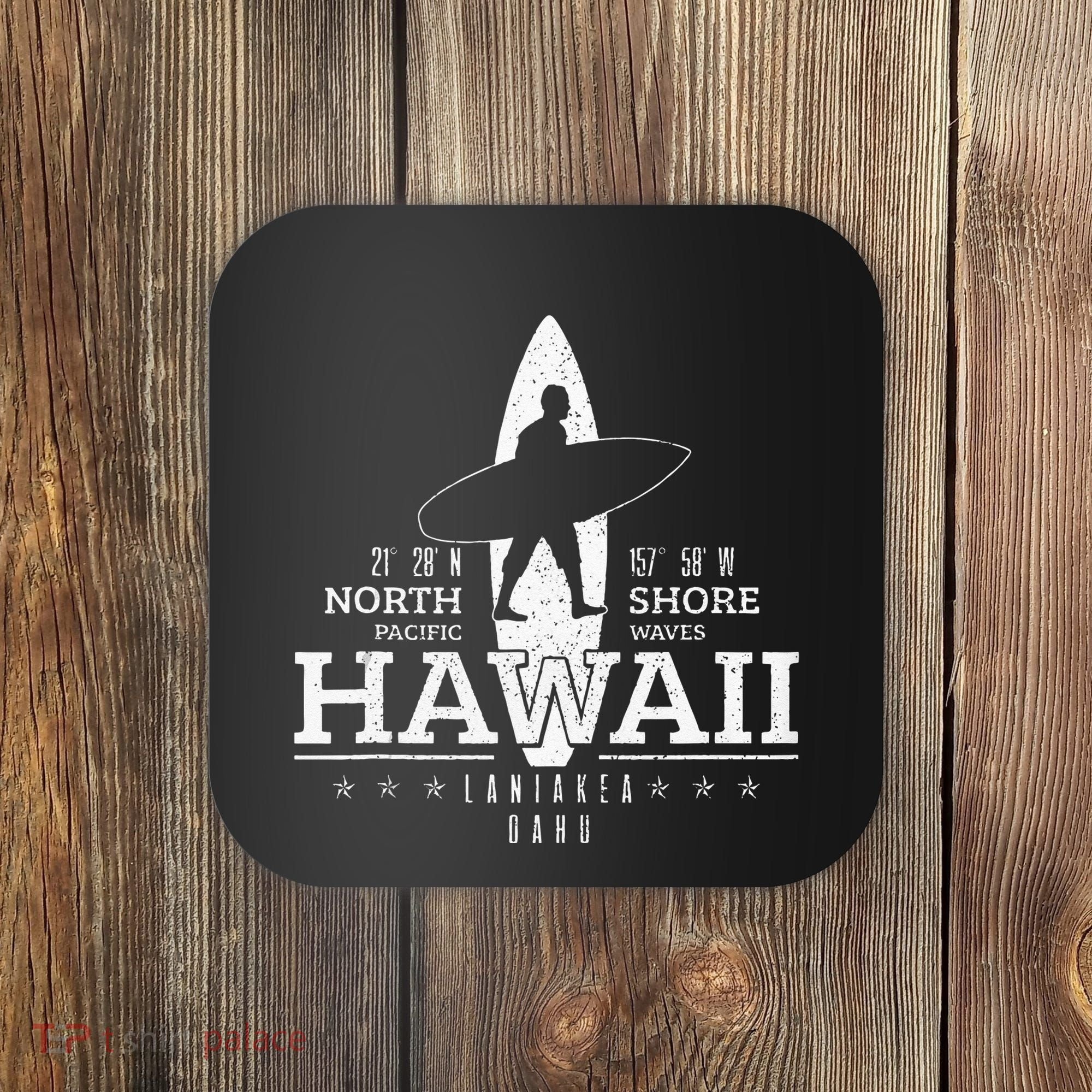 Hawaii Surfing Uaho Beach North Shore Surf Surfer Gift Coaster