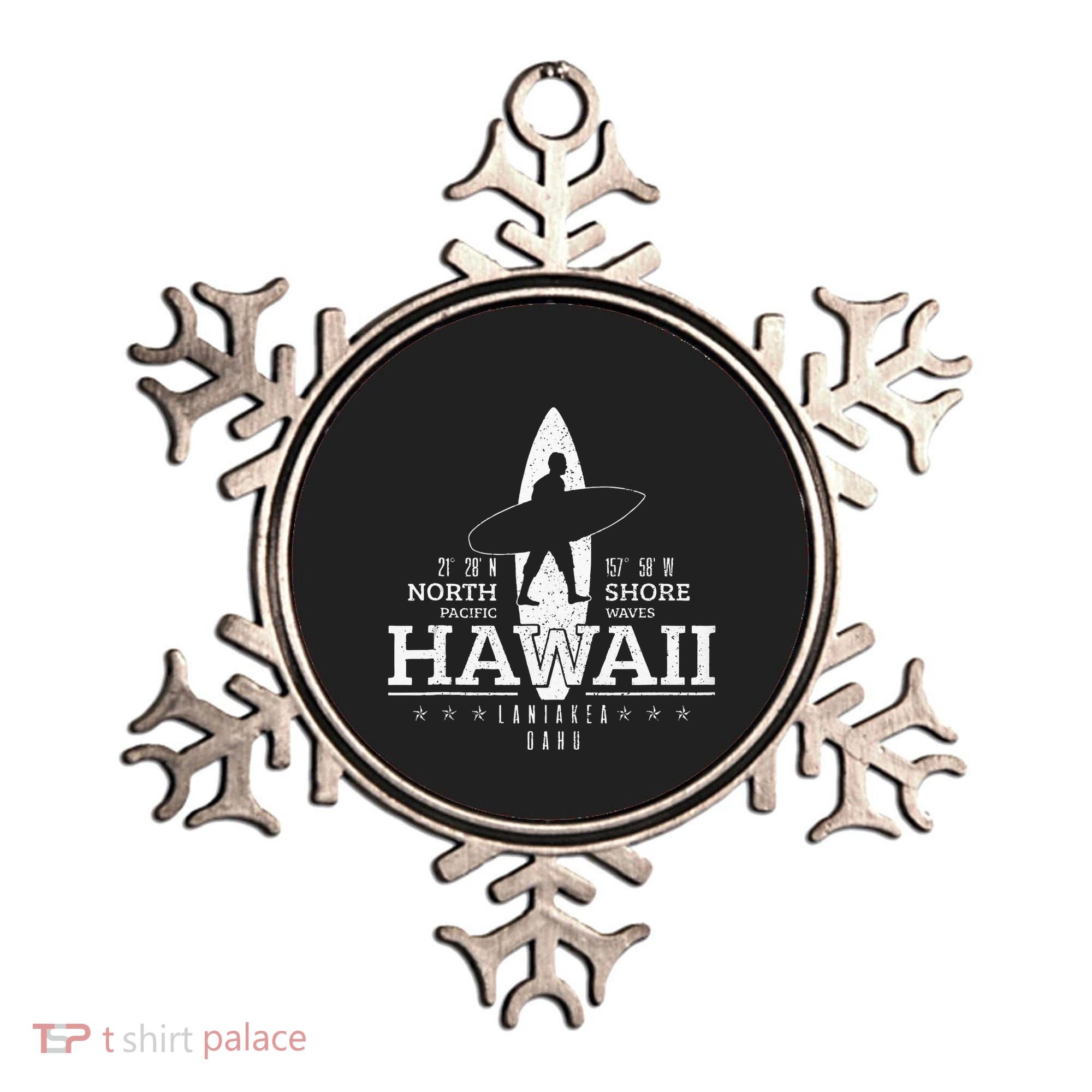Hawaii Surfing Uaho Beach North Shore Surf Surfer Gift Ornament