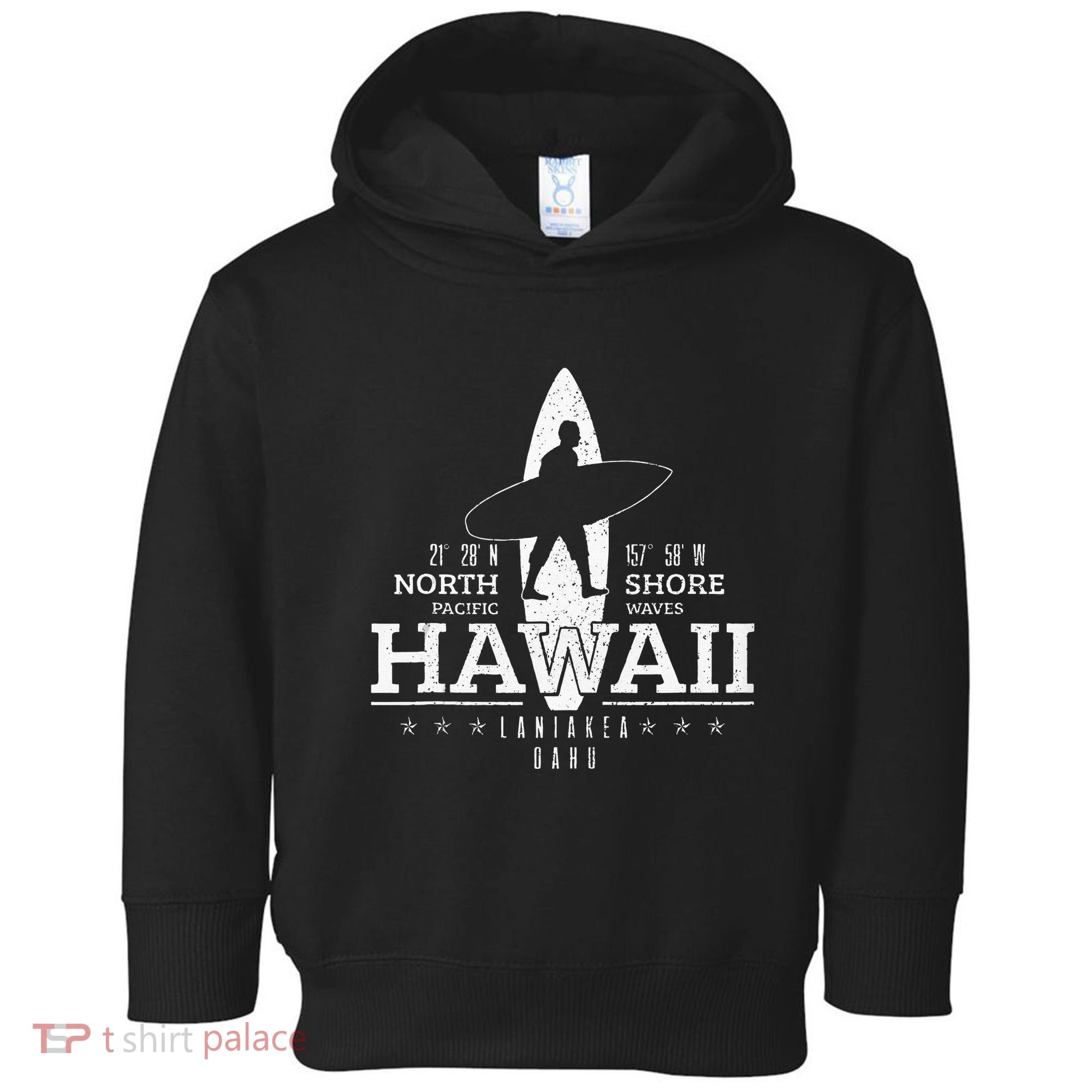 Hawaii Surfing Uaho Beach North Shore Surf Surfer Gift Toddler Hoodie