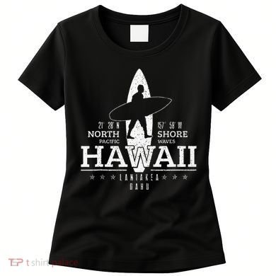 Hawaii Surfing Uaho Beach North Shore Surf Surfer Gift Women's T-Shirt