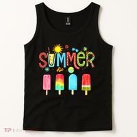 Hello Summer Vacation Ice Cream Popsicle Ice Lolly Gifts (1) Tank Top thumb 2