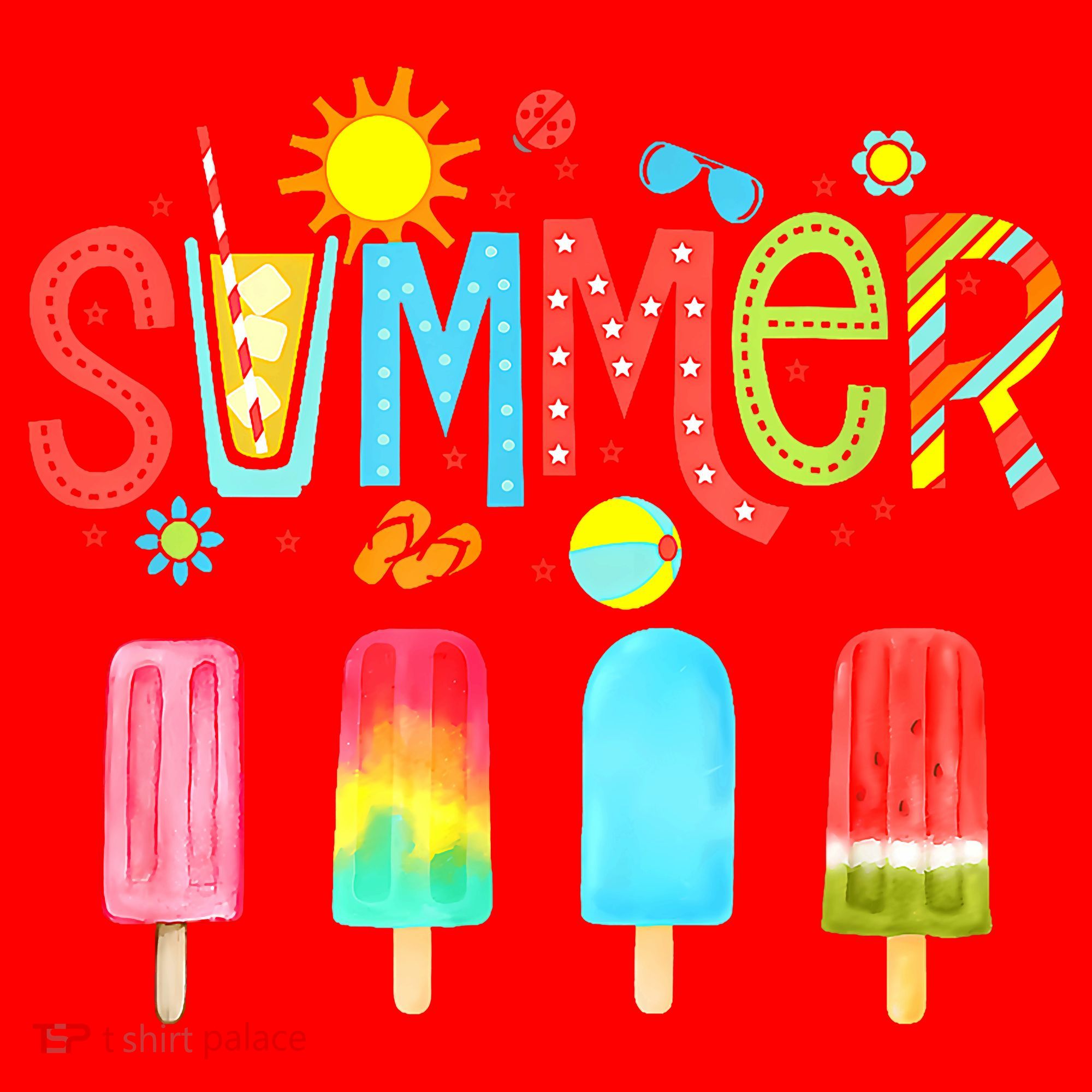 Hello Summer Vacation Ice Cream Popsicle Ice Lolly Gifts (1) Santa Hat