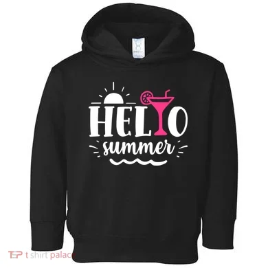 Hello Summer Vacation Fun Toddler Hoodie