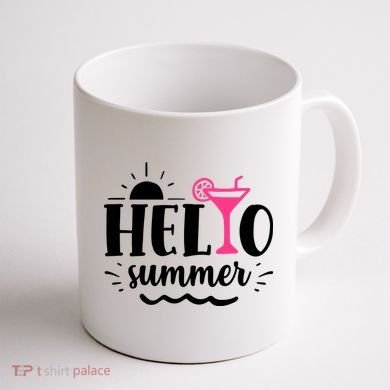 Hello Summer Vacation Fun Coffee Mug back
