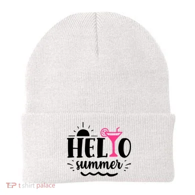 Hello Summer Vacation Fun Beanie