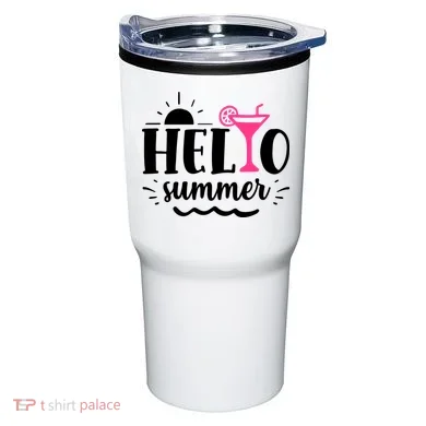 Hello Summer Vacation Fun Tumbler