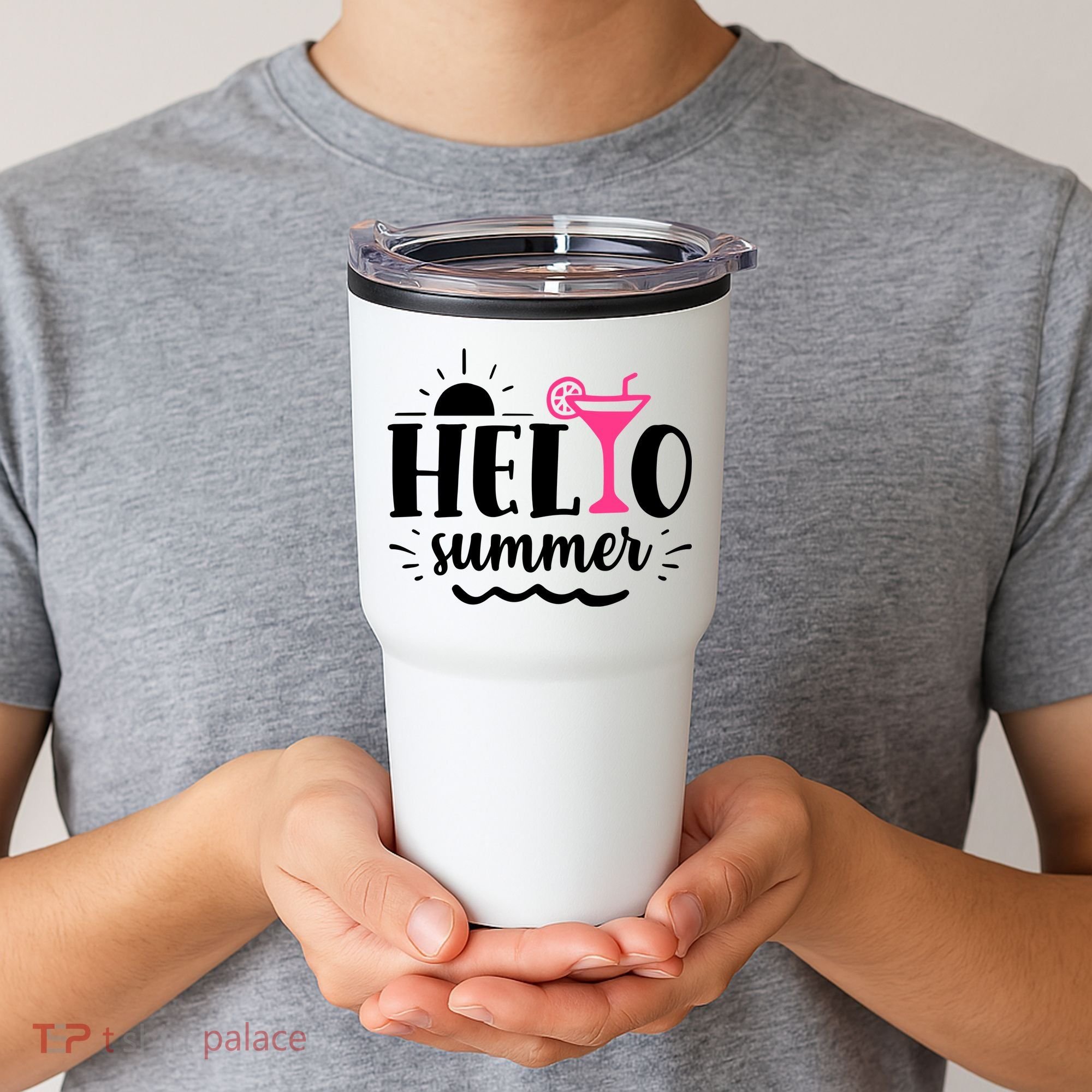 Hello Summer Vacation Fun Tumbler