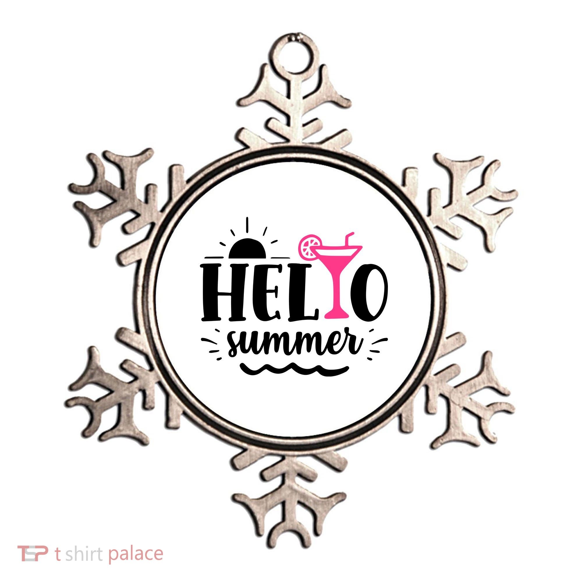 Hello Summer Vacation Fun Ornament