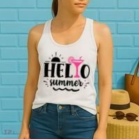 Hello Summer Vacation Fun Women's Tank Top thumb 2