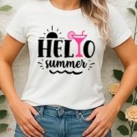 Hello Summer Vacation Fun Women's T-Shirt thumb 2