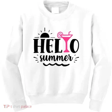 Hello Summer Vacation Fun Kids Sweatshirt